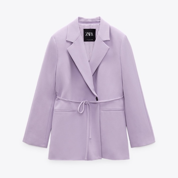 Zara STRAIGHT CUT BELTED BLAZER - Picture 4 of 16